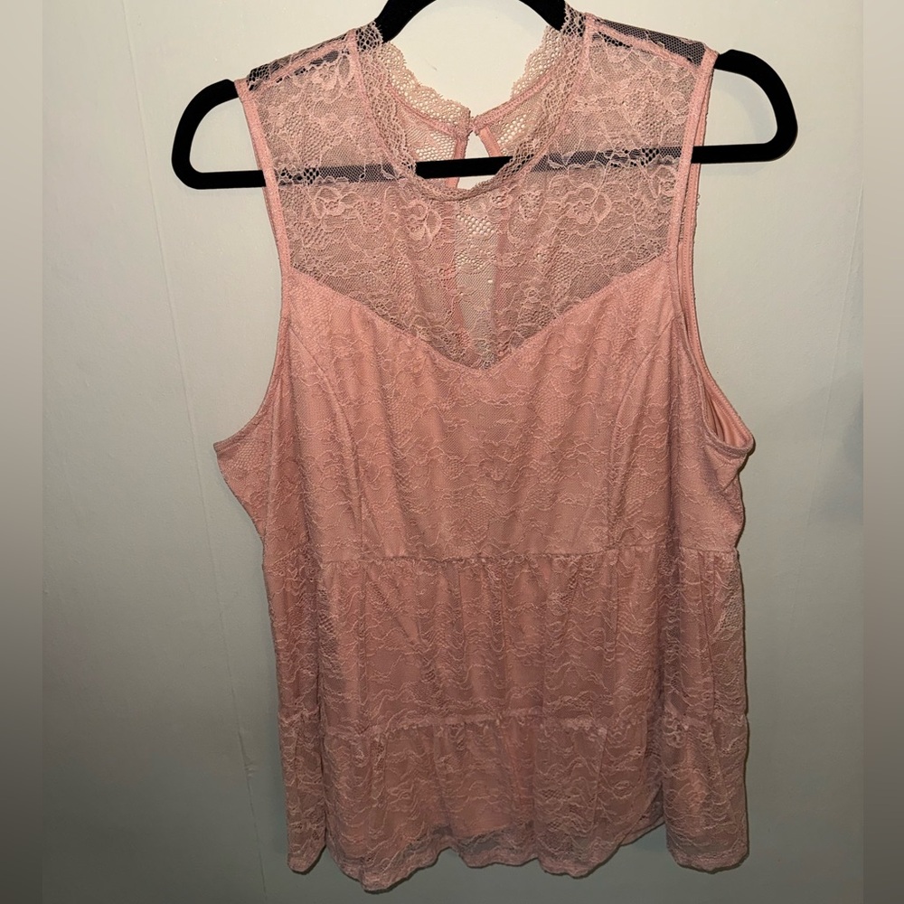 Torrid Peach Lace Top
